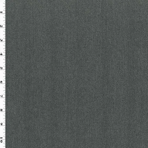 1 1/2 YD PC-Black/Gray Wool Blend Texture Stretch Jacketing Fabric