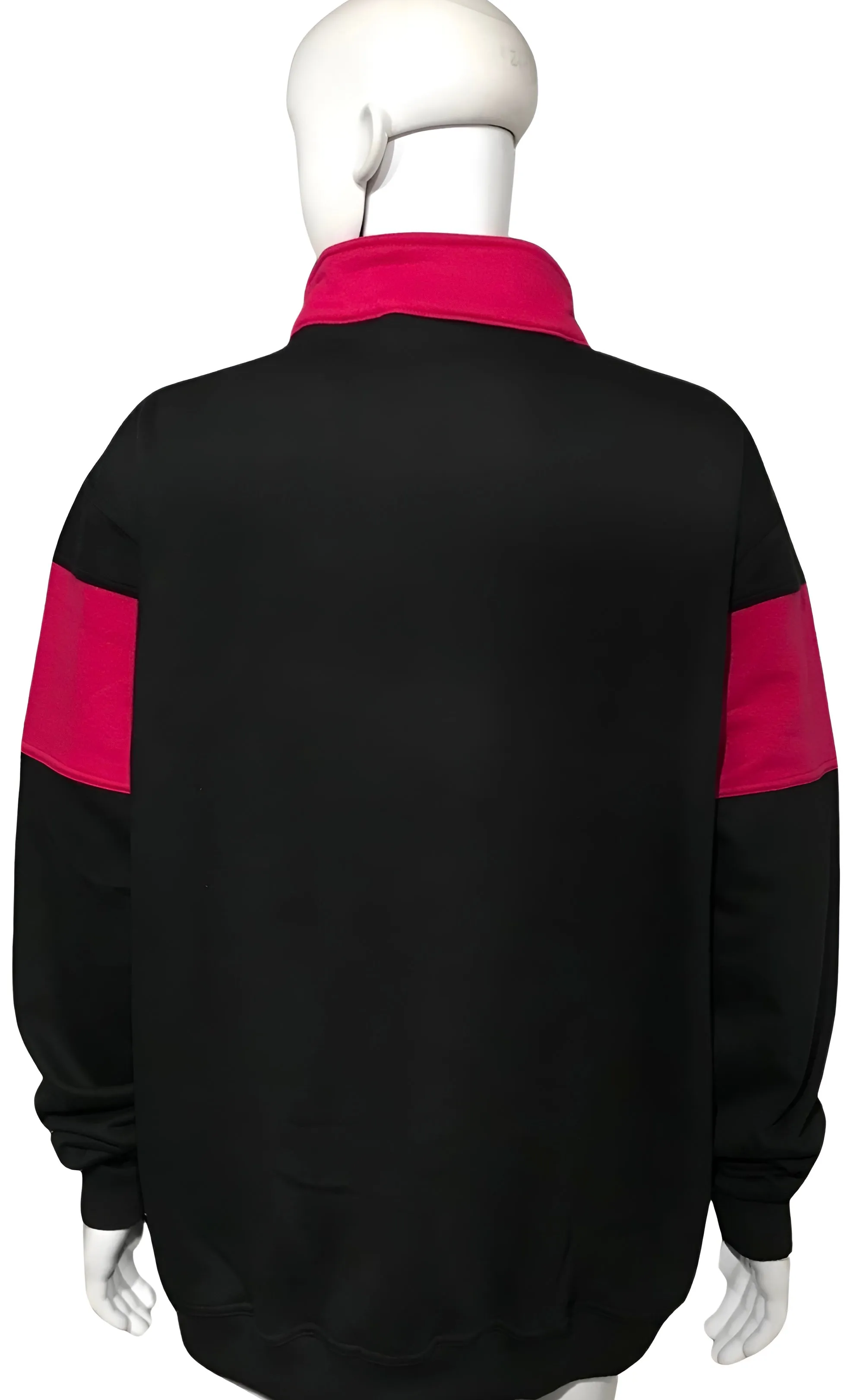 ^23^ (BLACK-HOT PINK) ZIP UP TRACK JACKETS (CUT & SEW) (UNISEX)