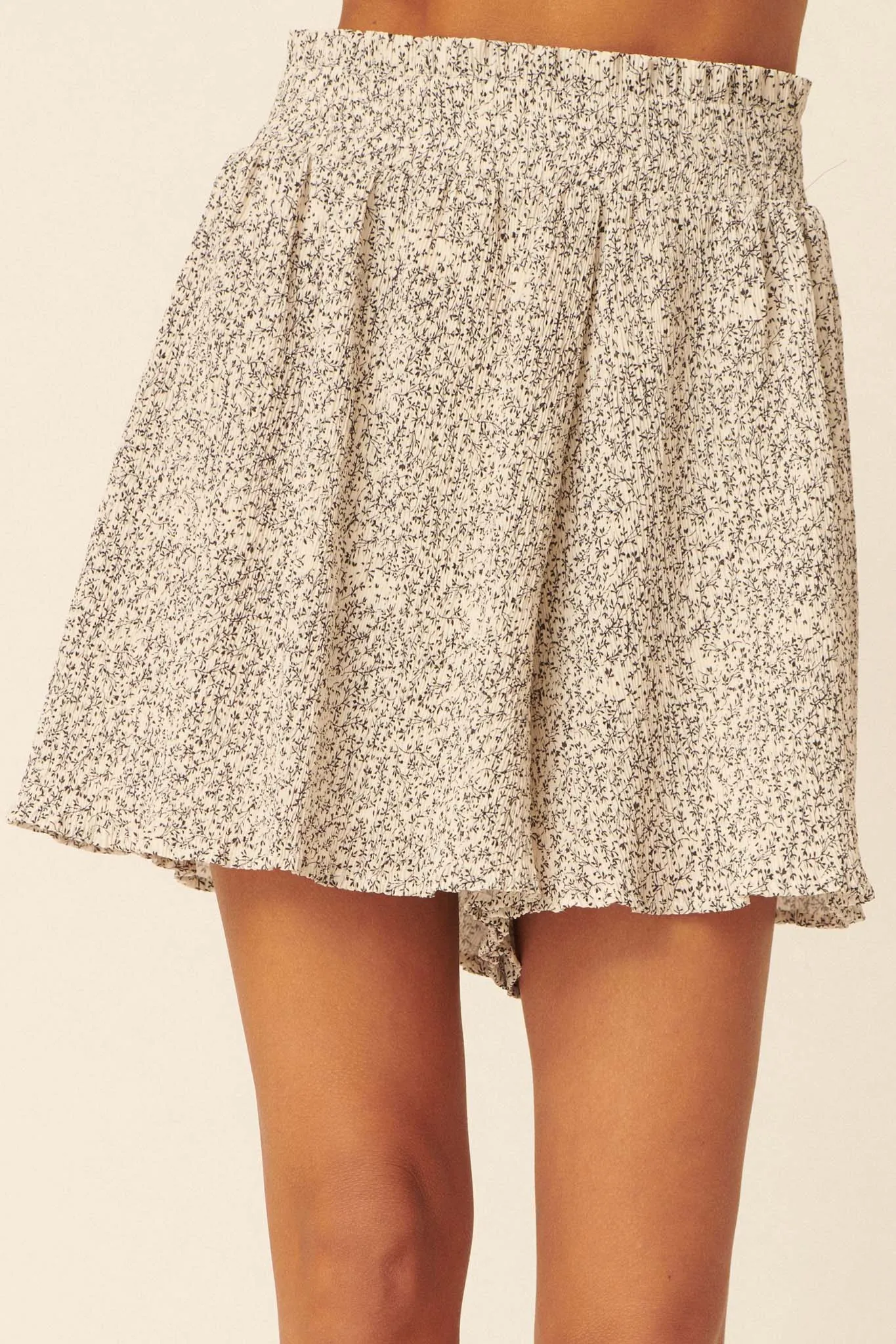 All Abloom Wide-Leg Floral Culotte Shorts