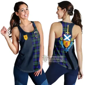 Arbuthnot Modern Tartan Women's Racerback Tanks Alba with Scottish Lion Royal Arm Half Style