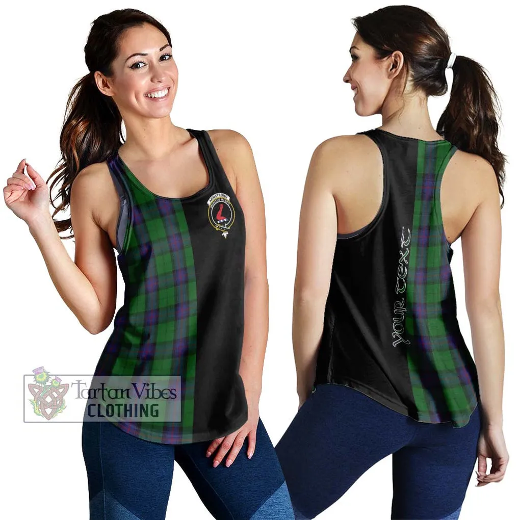 Armstrong Tartan Women's Racerback Tanks with Family Crest and Half Of Me Style