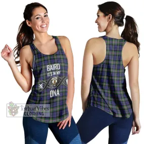 Baird Modern Tartan Women's Racerback Tanks with Family Crest DNA In Me Style