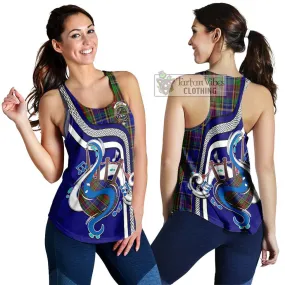 Beattie Tartan Women's Racerback Tanks with Epic Bagpipe Style