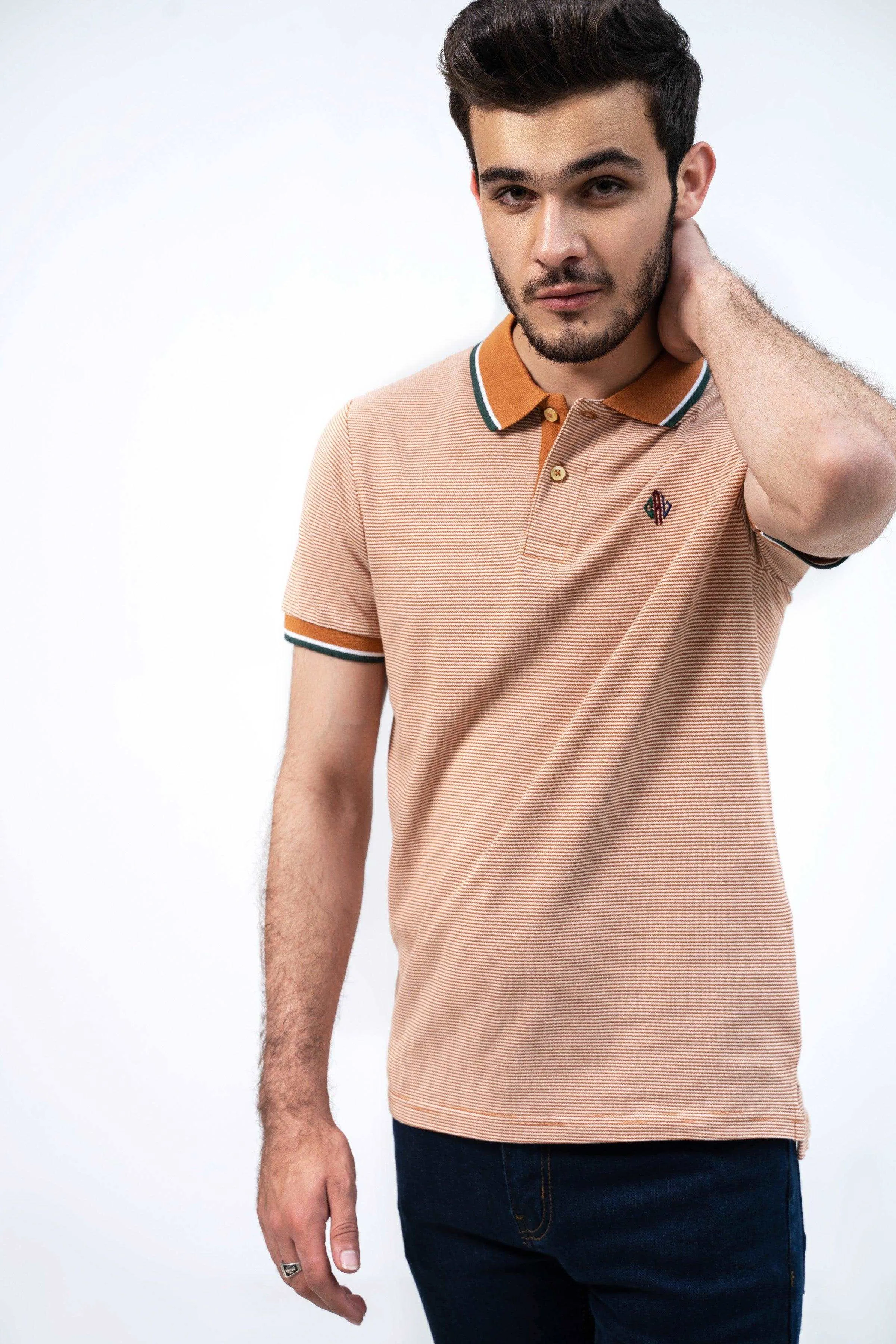 BIRD EYE POLO RUST