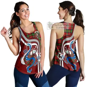 Boyd Tartan Women's Racerback Tanks with Epic Bagpipe Style