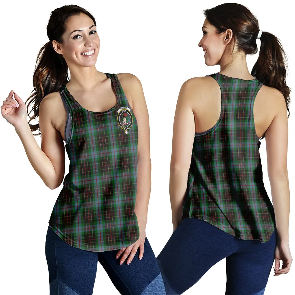 Brodie Hunting Tartan Women Racerback Tanks with Family Crest