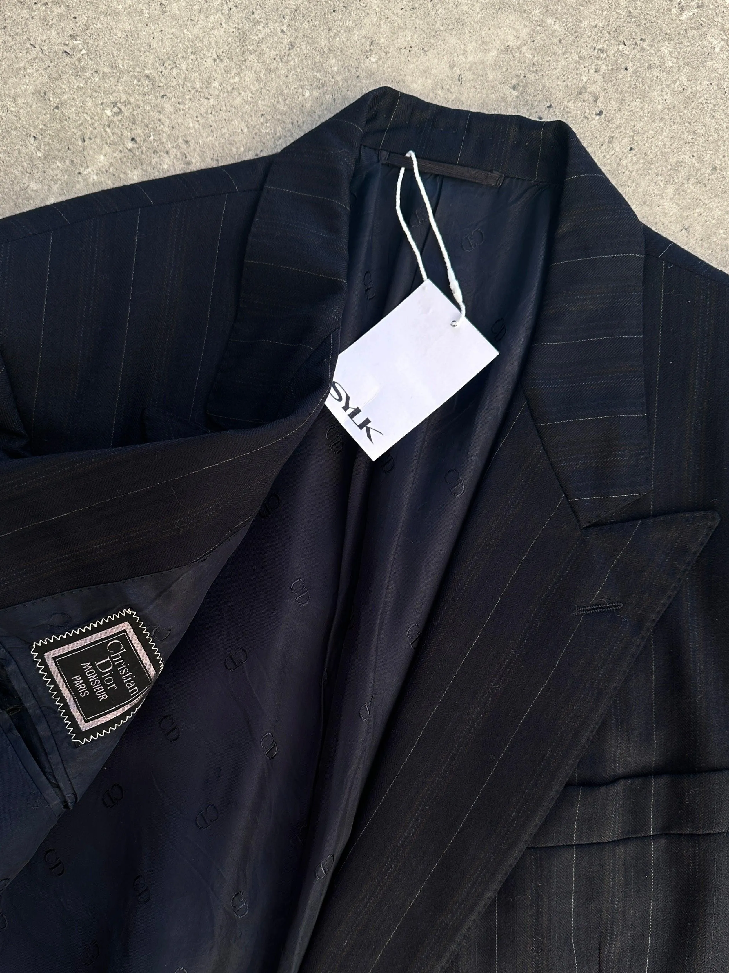 Christian Dior Monsieur Pure Wool Pinstripe Double Breasted Blazer - 40R/M