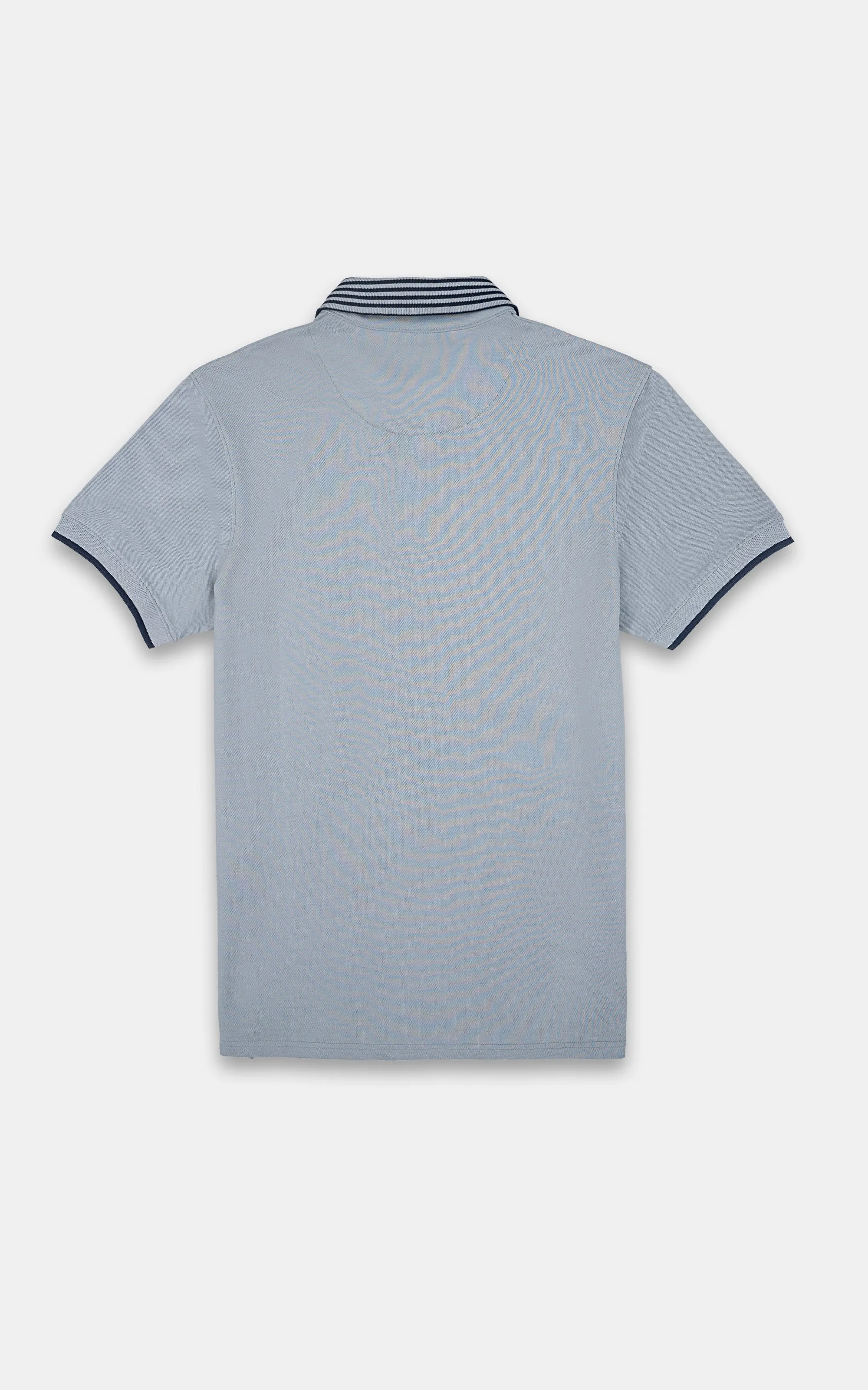 CLASSIC POLO JACQUARD COLLAR SKY BLUE