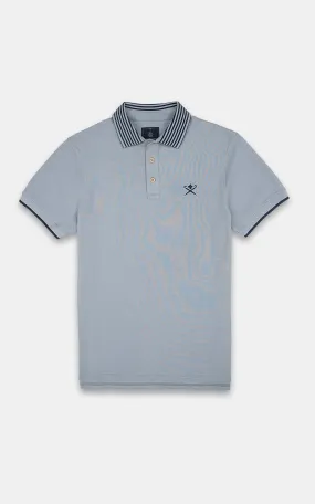 CLASSIC POLO JACQUARD COLLAR SKY BLUE