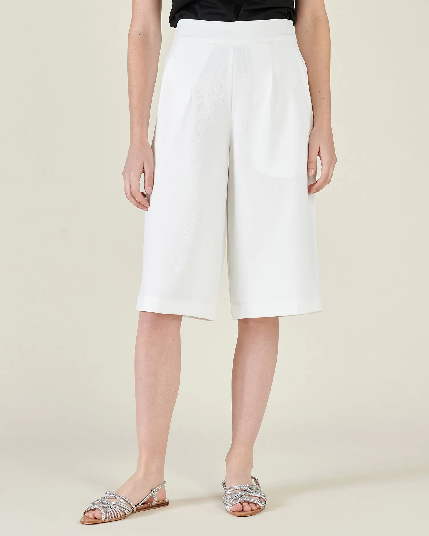 Cropped culotte trousers