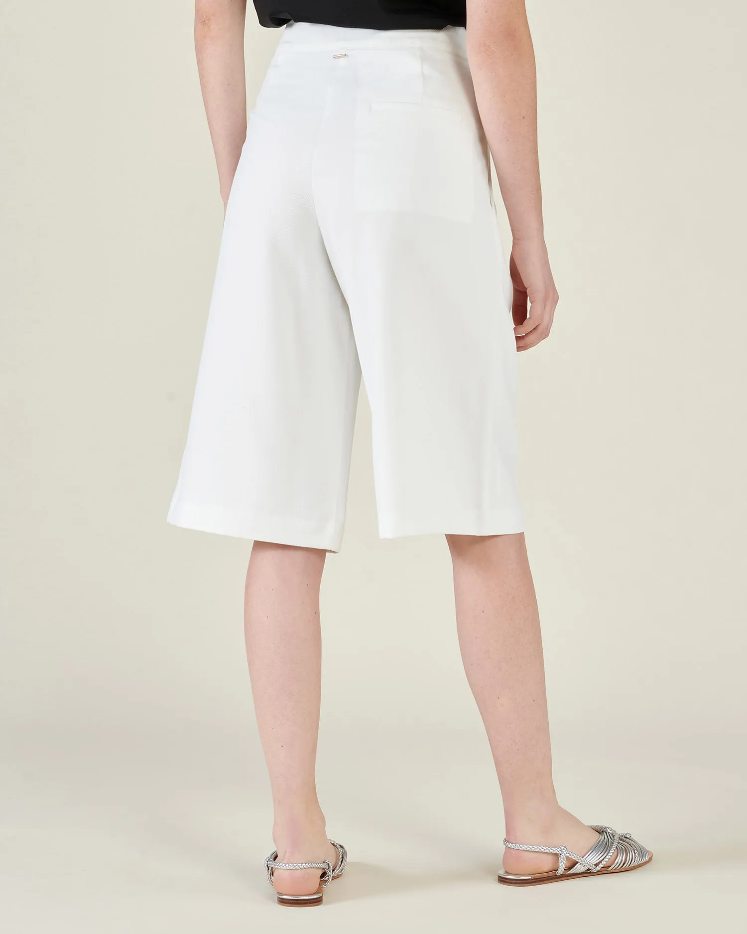 Cropped culotte trousers