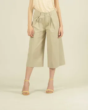 CULOTTE PANTS WITH BELT AND POCHETTE