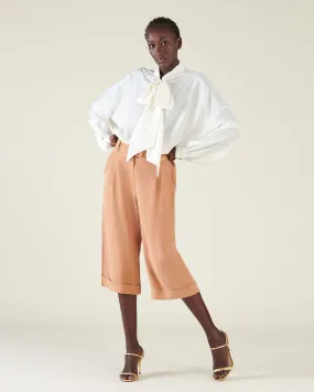 Culotte trousers with belt