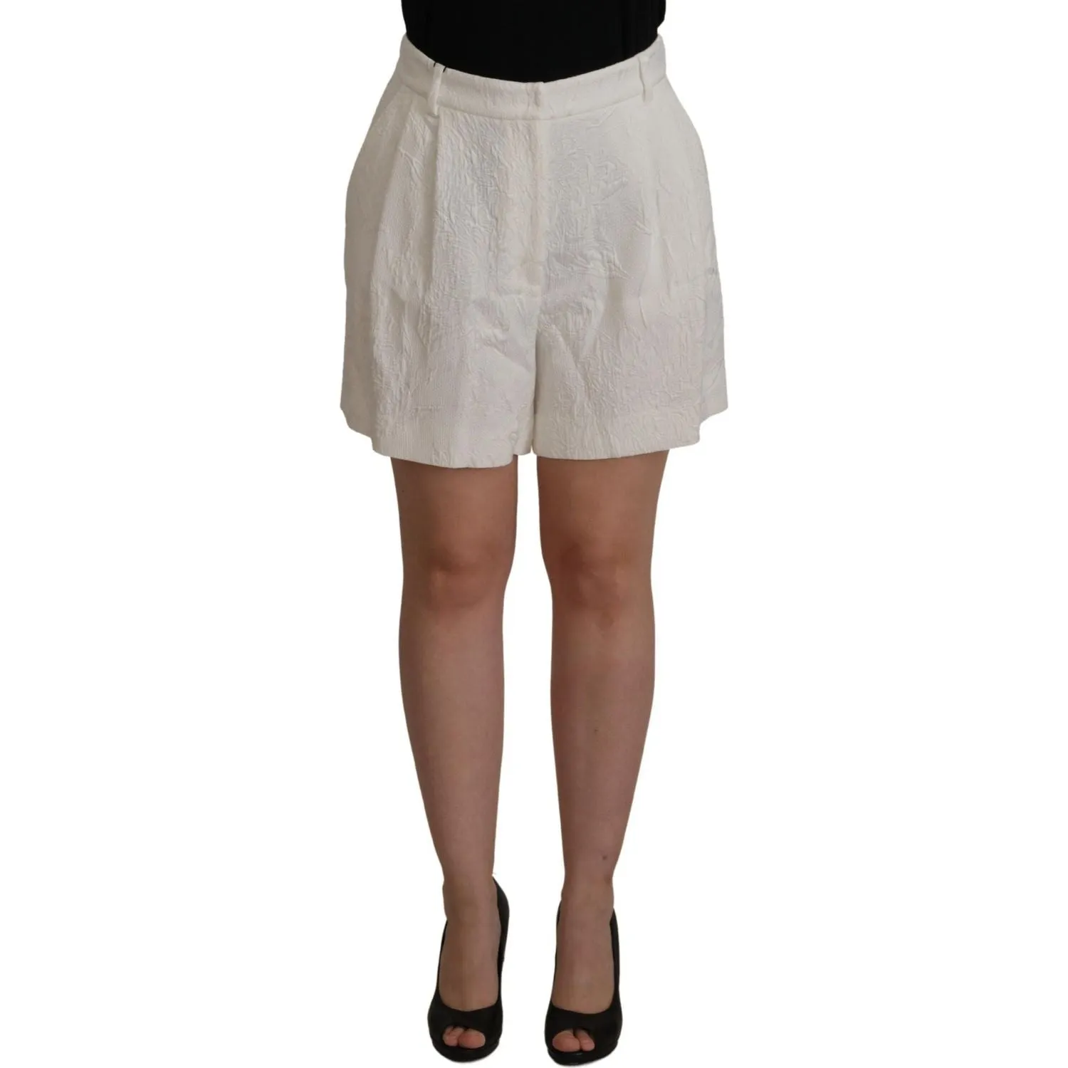 Dolce & Gabbana Elegant High Waist White Culotte Shorts