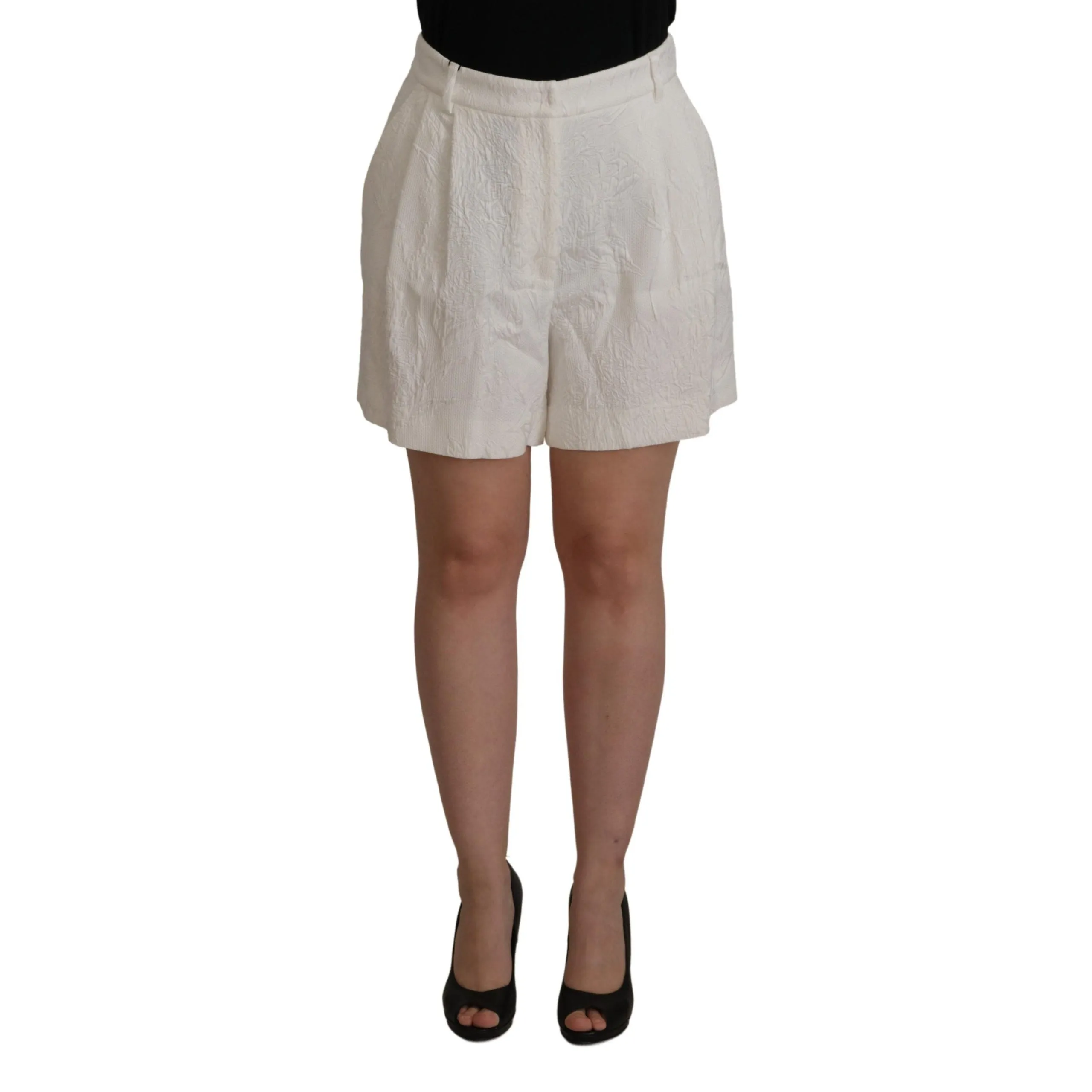 Dolce & Gabbana Elegant High Waist White Culotte Shorts