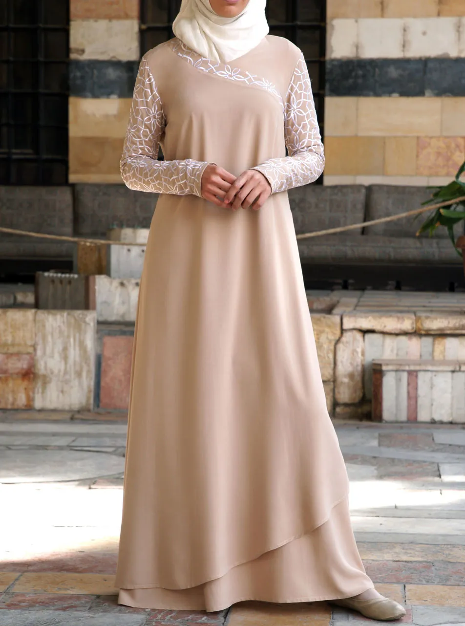 Double Layered Embroidered Gown