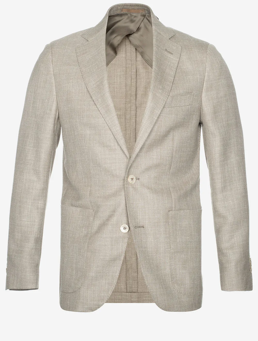 Drago Wool Silk Linen Half Lined Jacket Beige