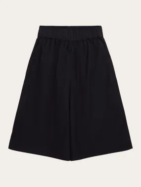 EVE culotte high-rise extra wide shorts - GOTS/Vegan - Black Jet