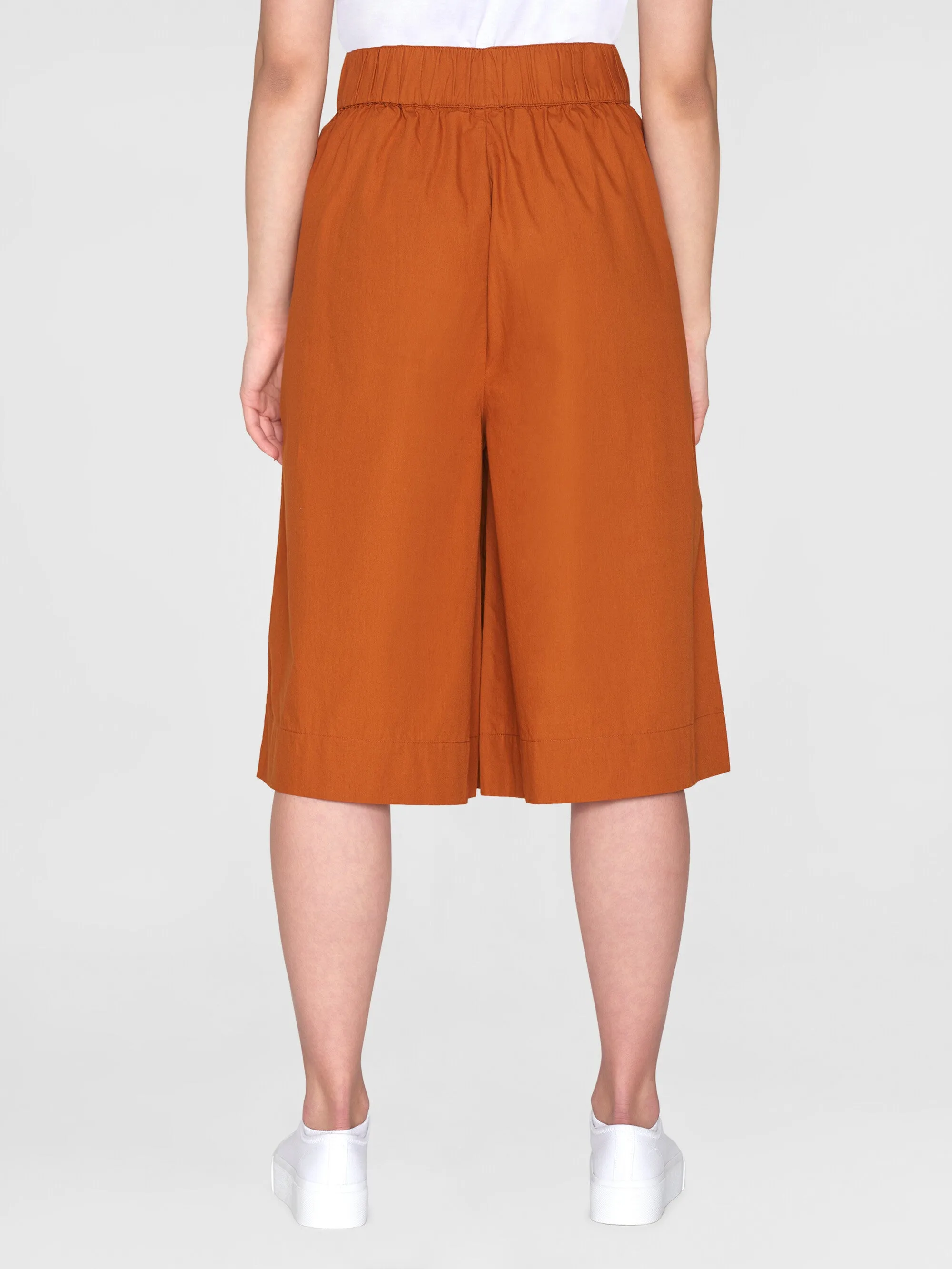 EVE culotte high-rise extra wide shorts - GOTS/Vegan - Leather Brown