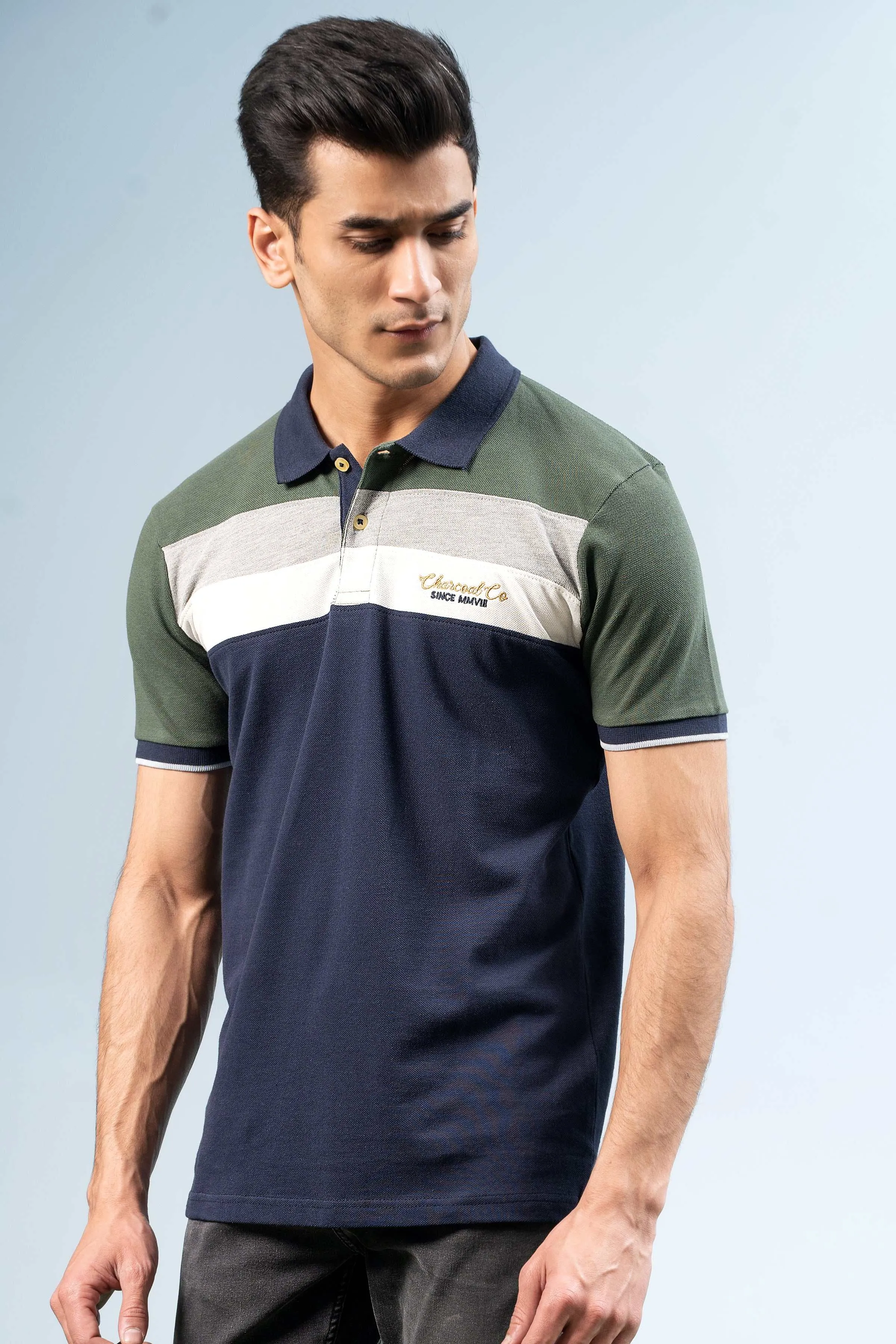 FASHION POLO NAVY GREEN