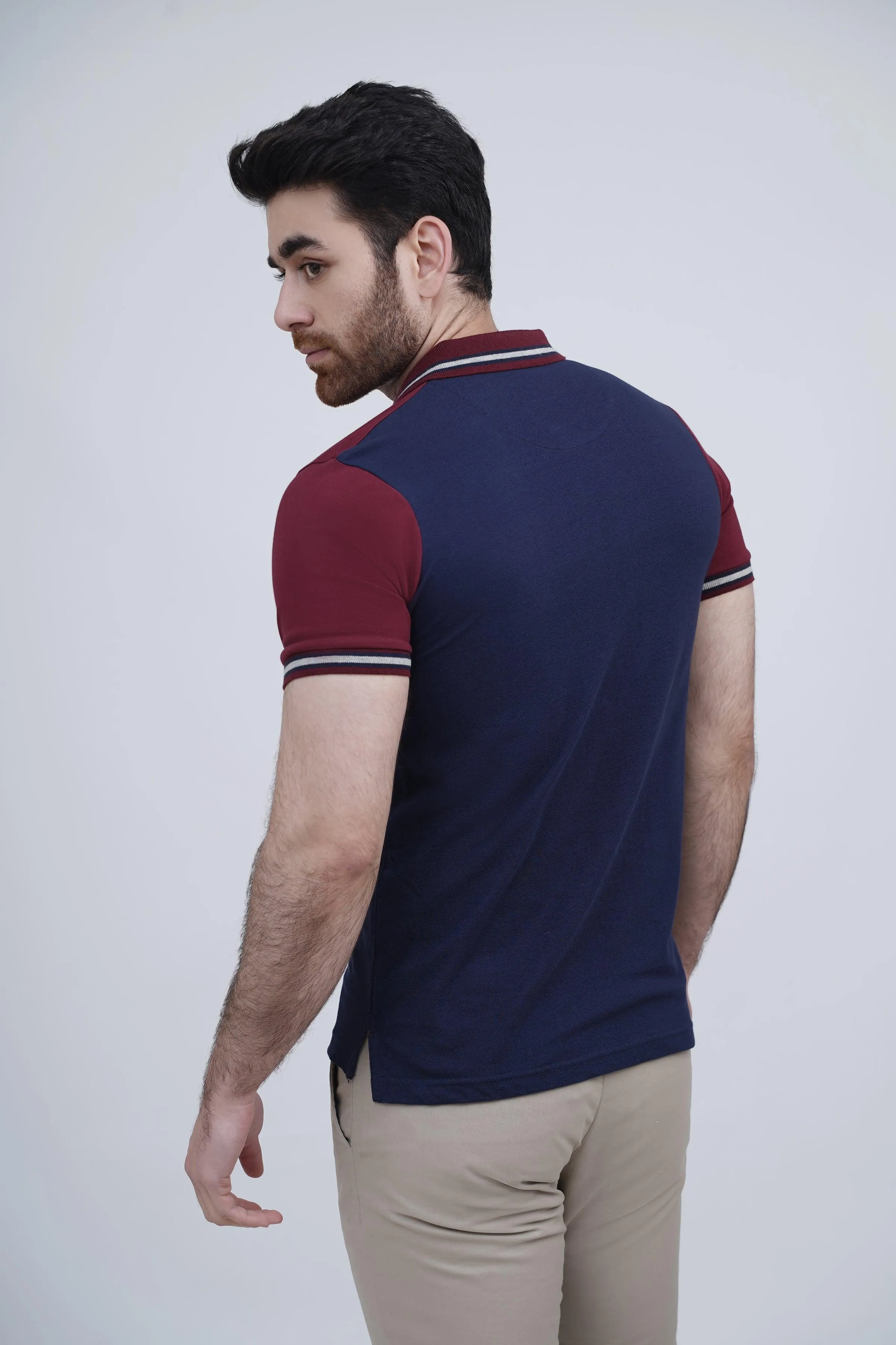 FASHION POLO NAVY MAROON