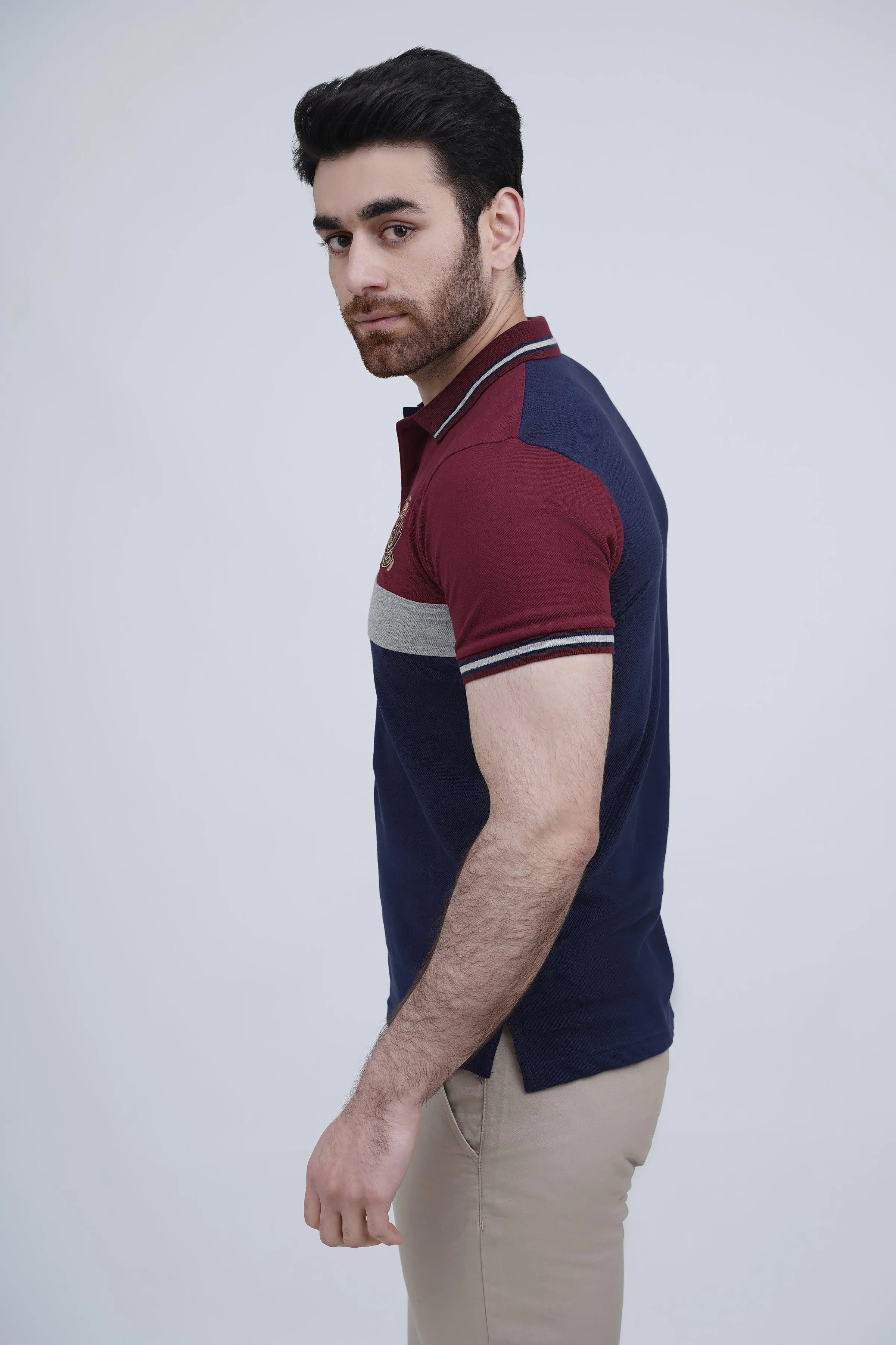 FASHION POLO NAVY MAROON