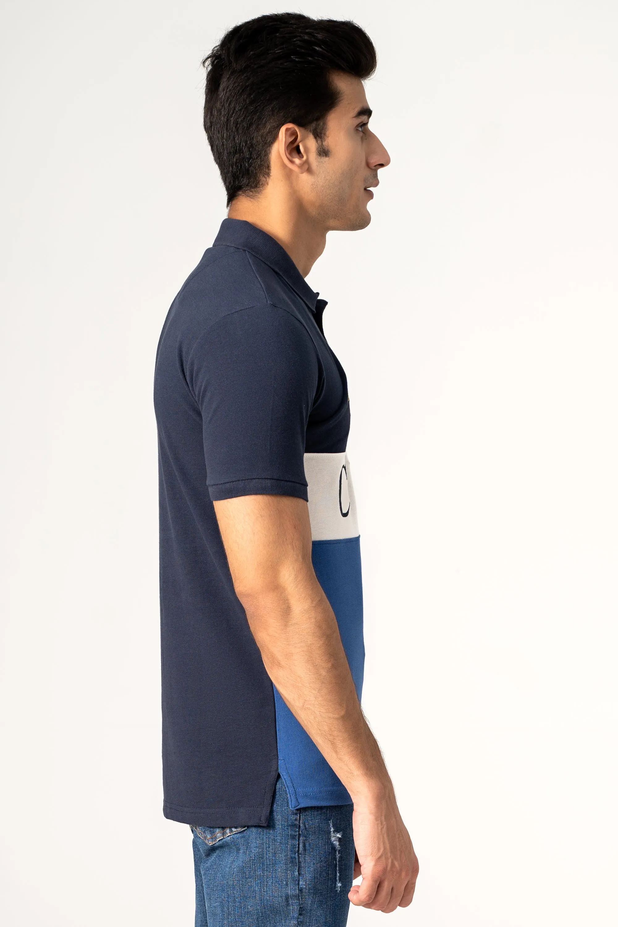 FASHION POLO NAVY WHITE BLUE