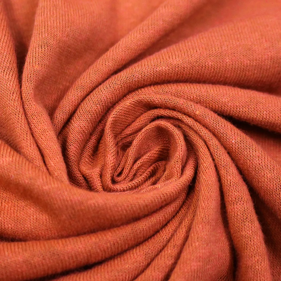 fine linen/viscose knit, Oeko-Tex certified - persimmon