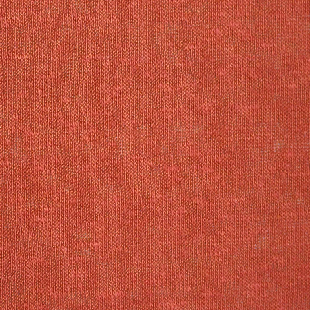 fine linen/viscose knit, Oeko-Tex certified - persimmon