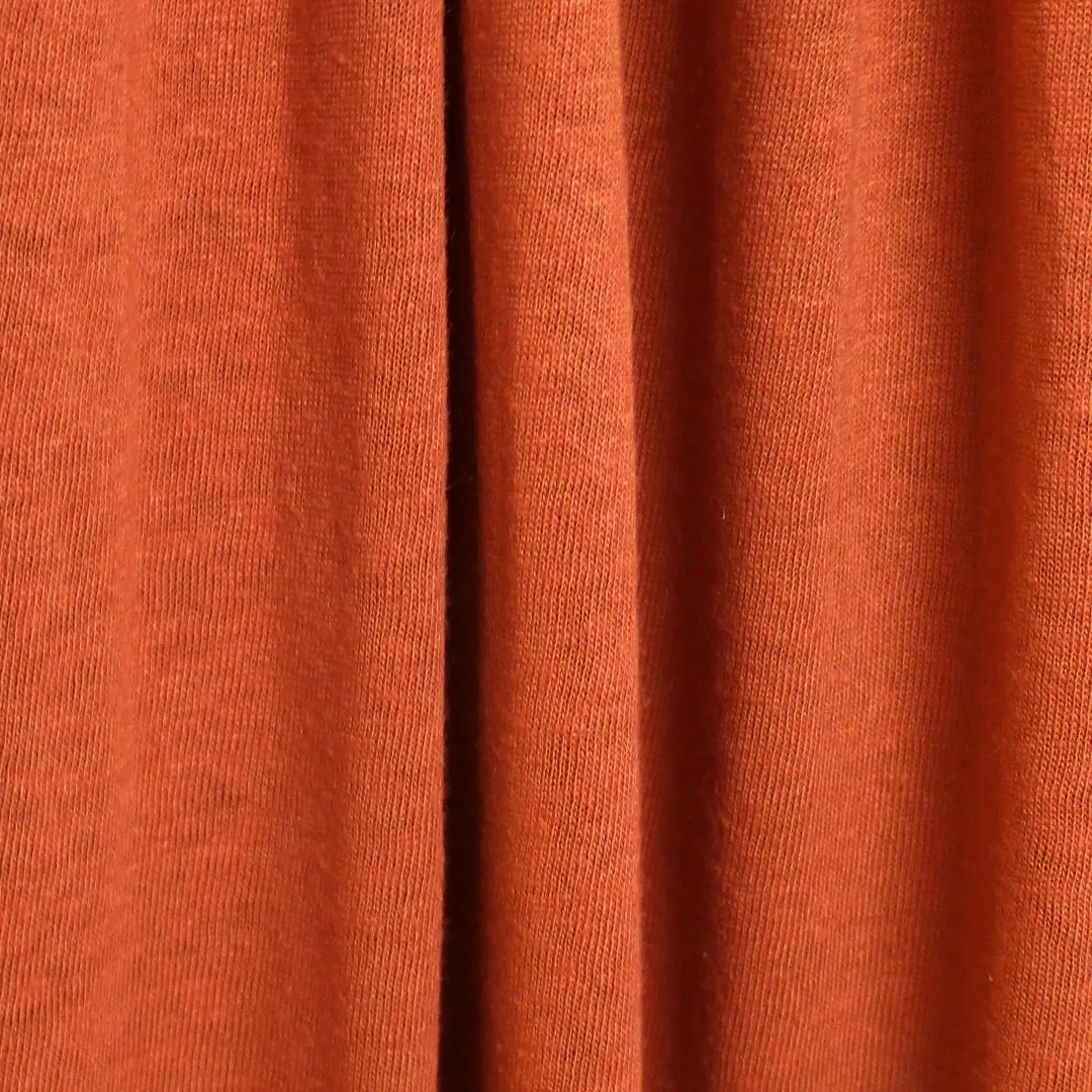 fine linen/viscose knit, Oeko-Tex certified - persimmon