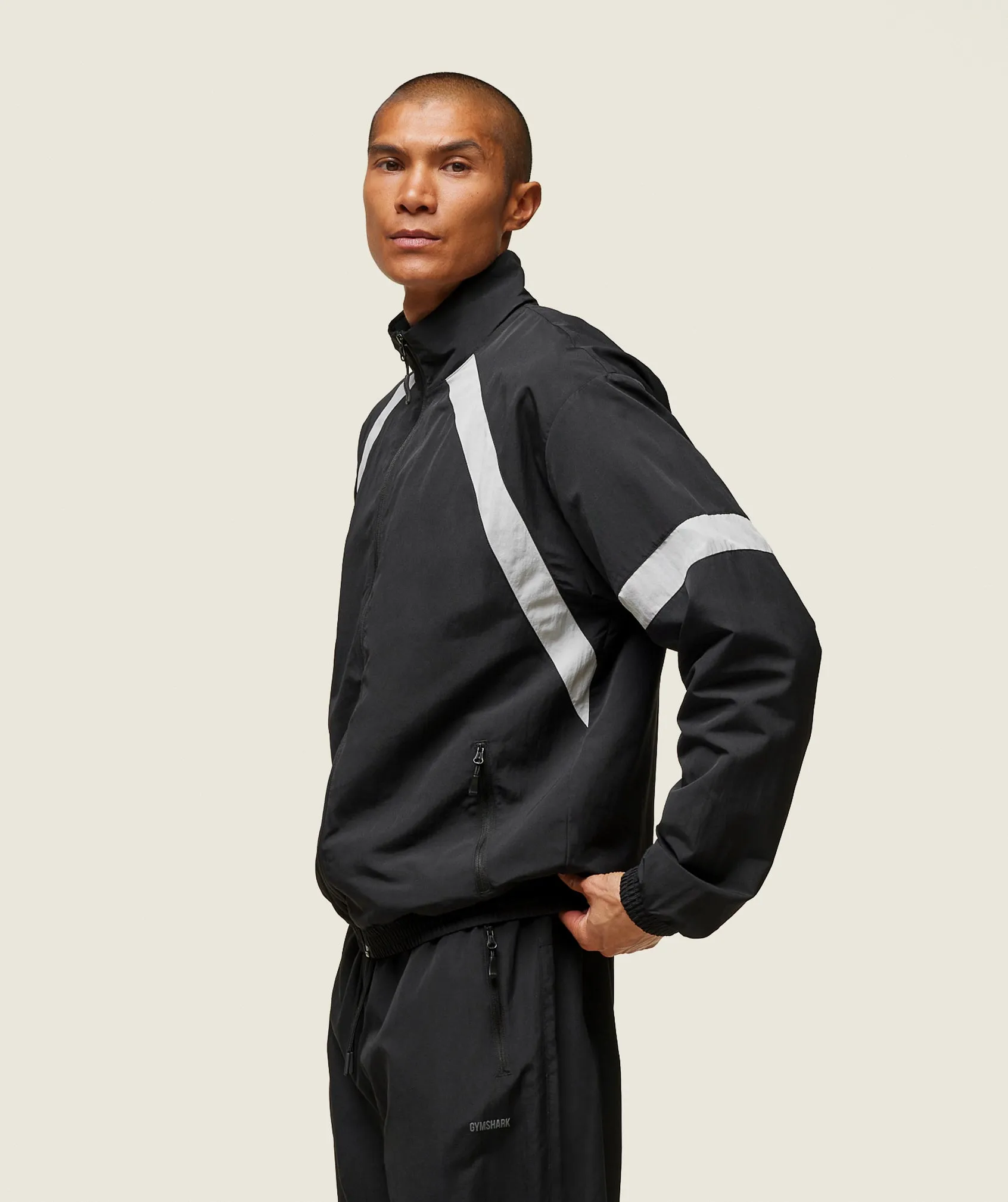 Gymshark everywear Coaches Track Jacket - Black/Tame Grey