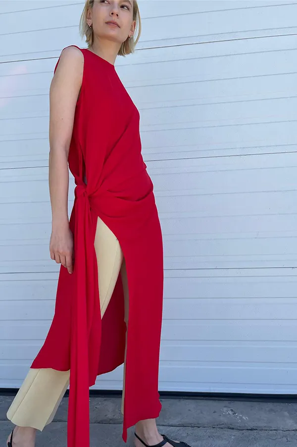 Hari Dress in Vermillion