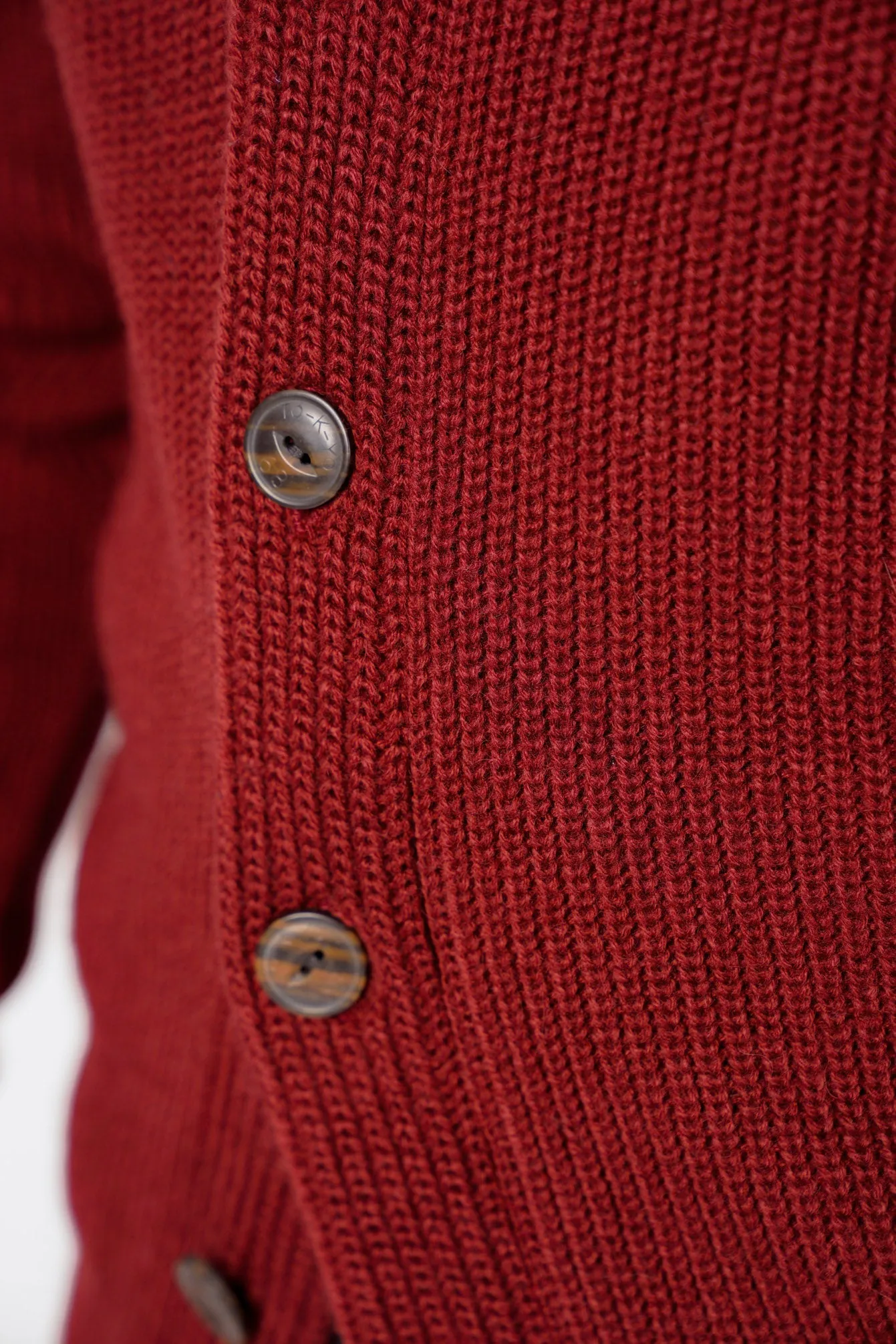 Hatton Wool Blend Shawl Neck Cardigan In Oxblood - Tokyo Laundry