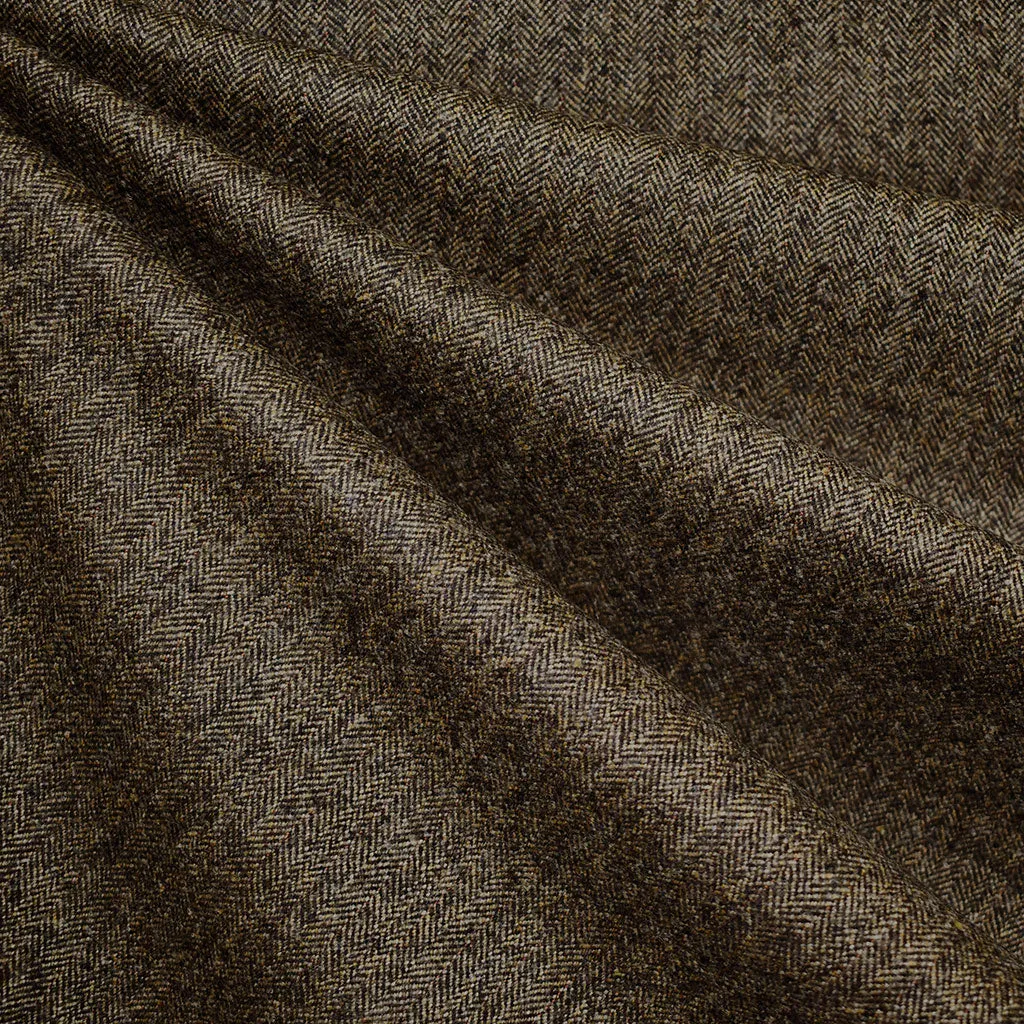 Herringbone Tweed Wool Suiting Camel/Espresso