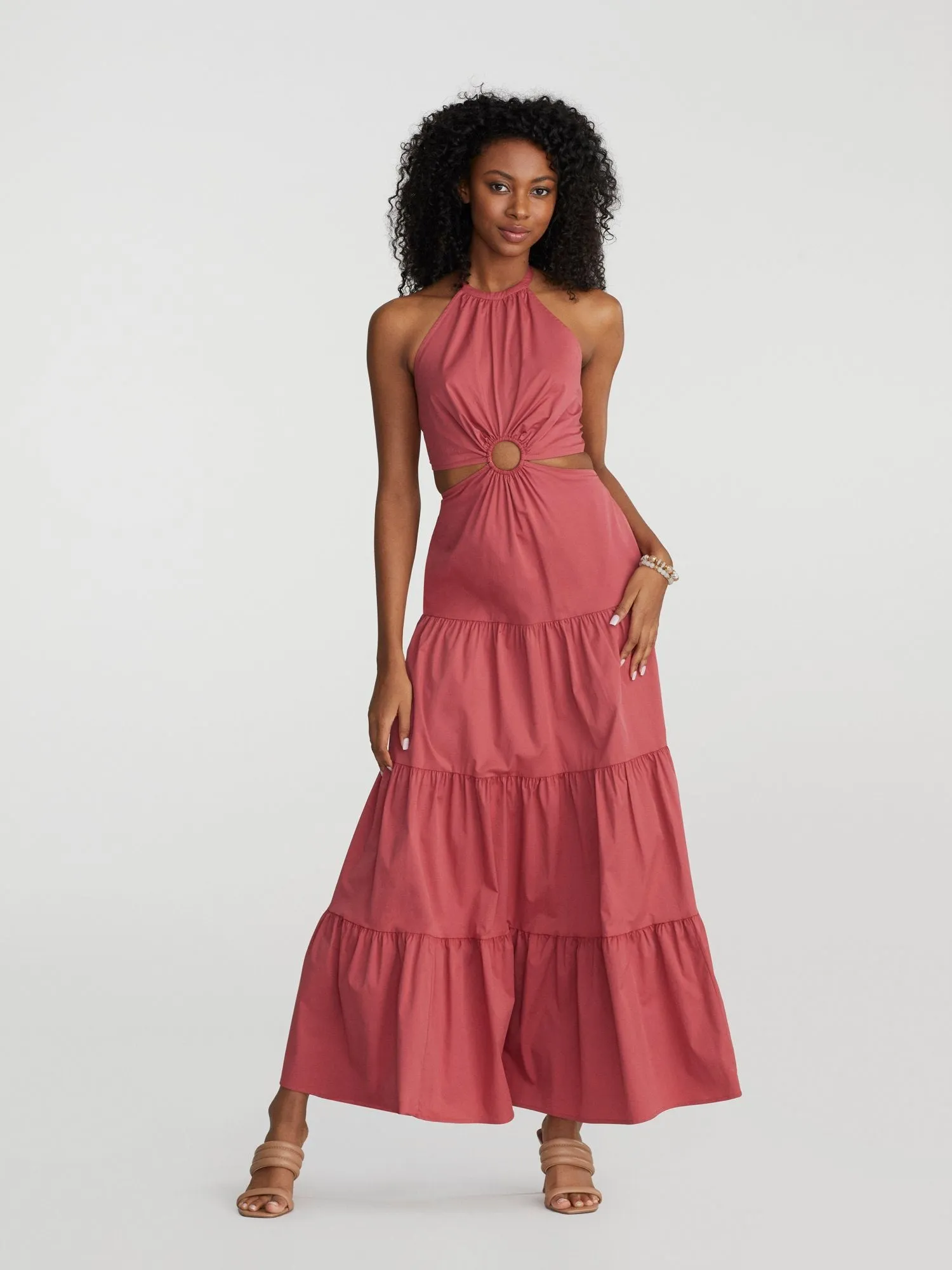 Imene Tiered Cut-Out Dress