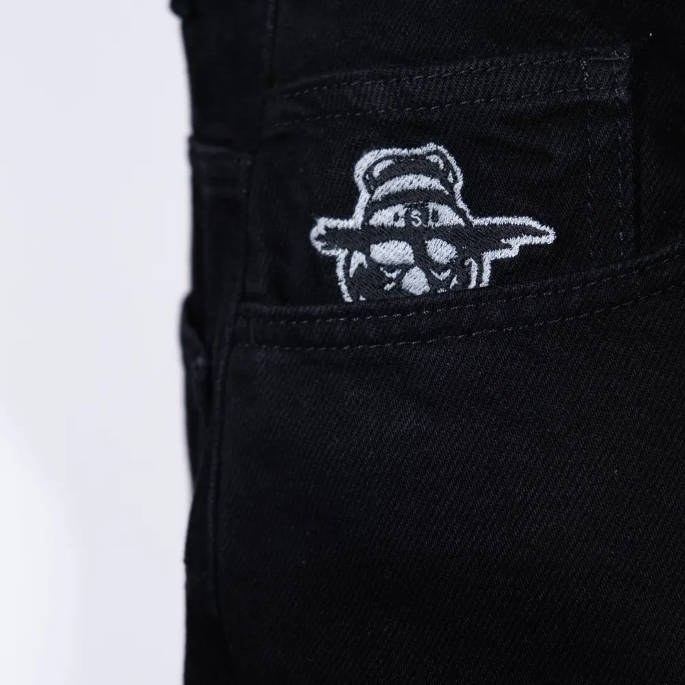 King Concrete Baggy Denim Pants True Black