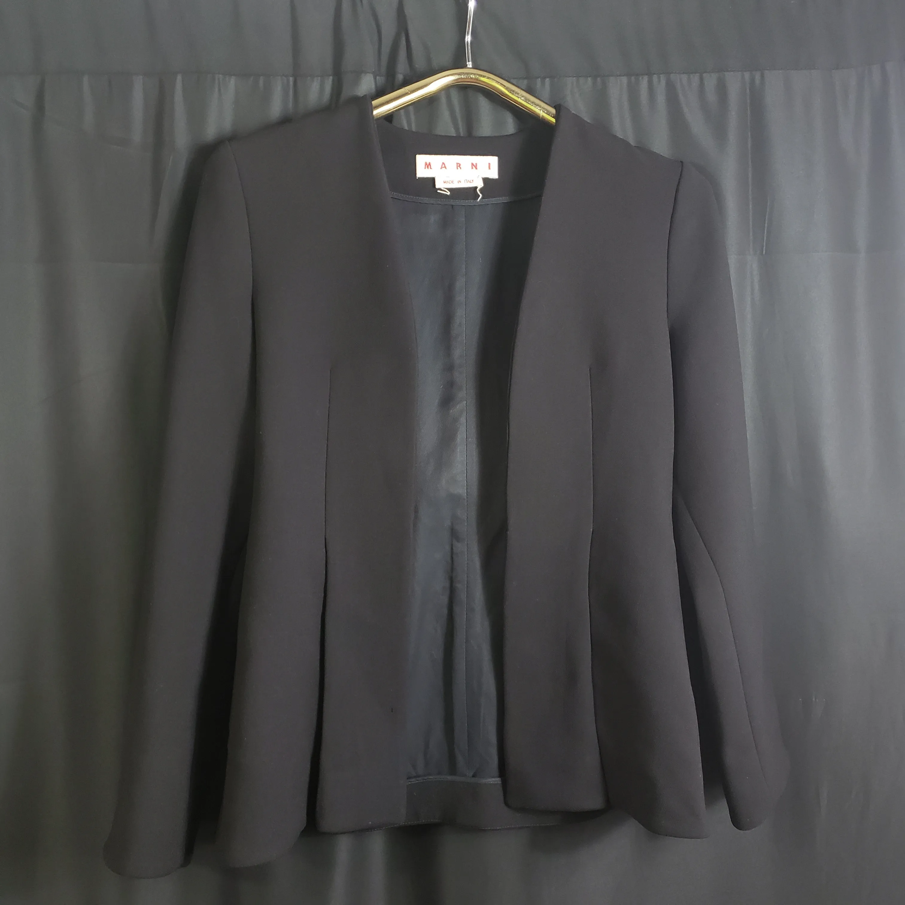 Marni Commessa Wool Crepe Jacket Size 42