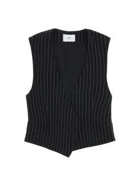 Pinstriped Wool Vest