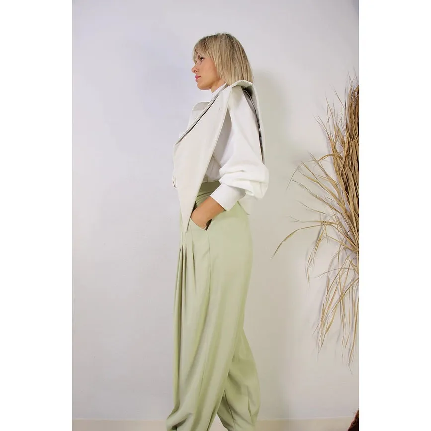 Pleated Pants LEMON GREEN