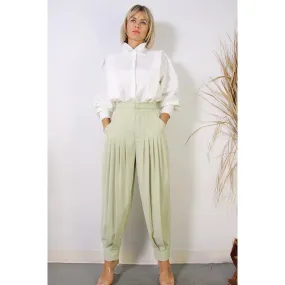 Pleated Pants LEMON GREEN