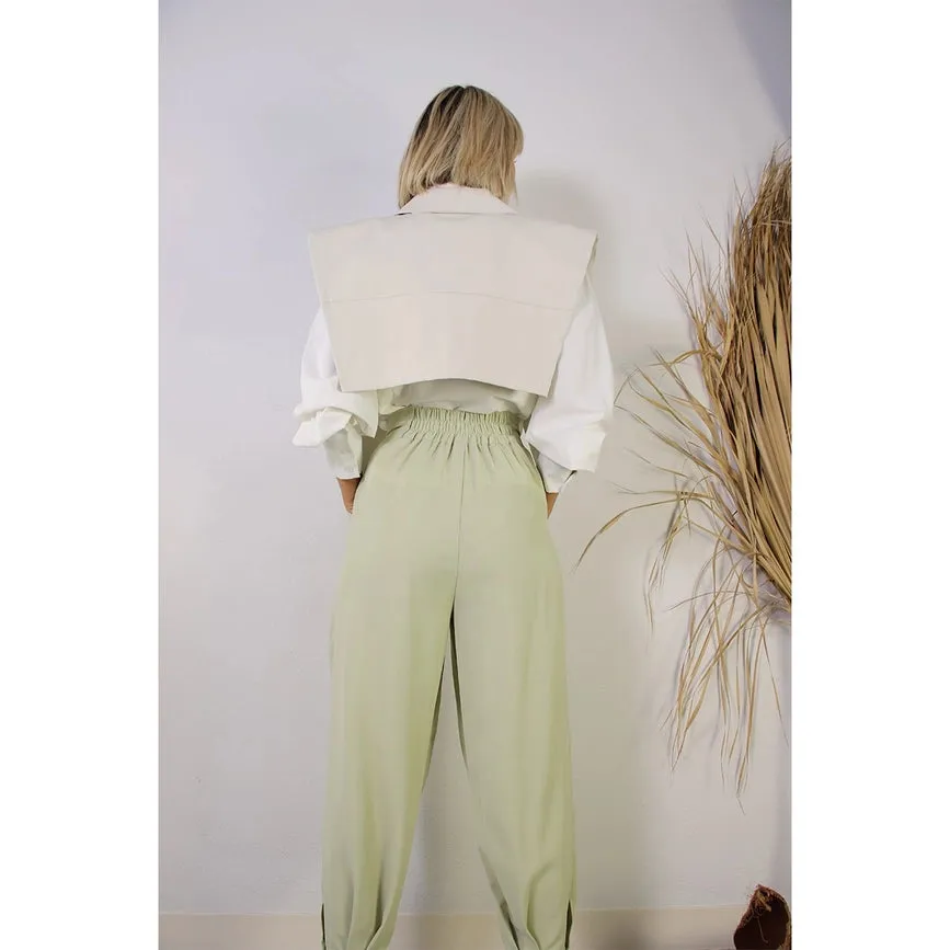 Pleated Pants LEMON GREEN