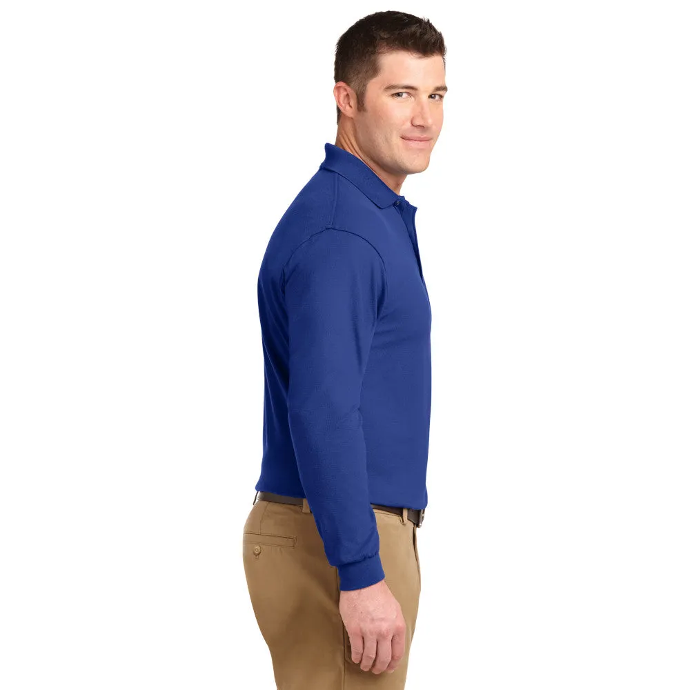 Port Authority® Silk Touch™ Long Sleeve Polo - Royal