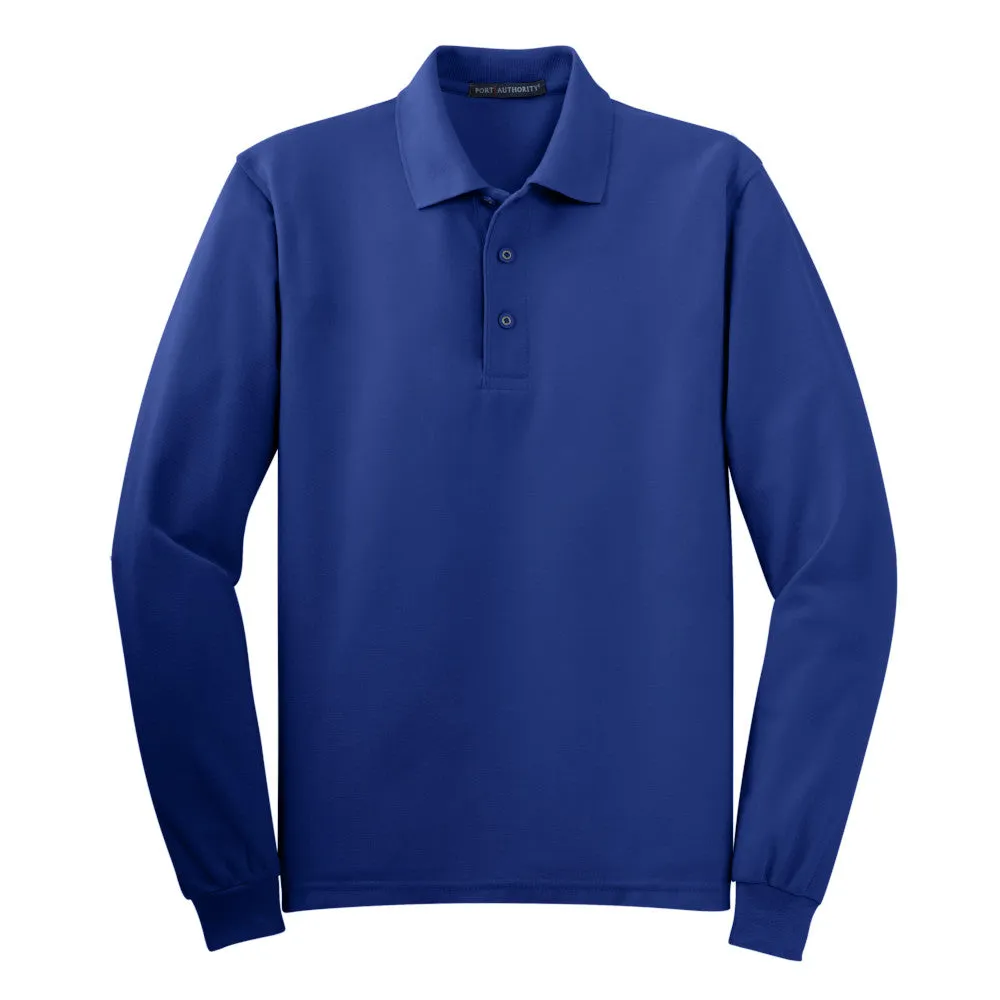 Port Authority® Silk Touch™ Long Sleeve Polo - Royal