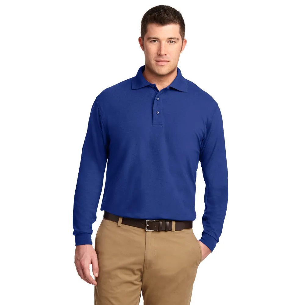 Port Authority® Silk Touch™ Long Sleeve Polo - Royal