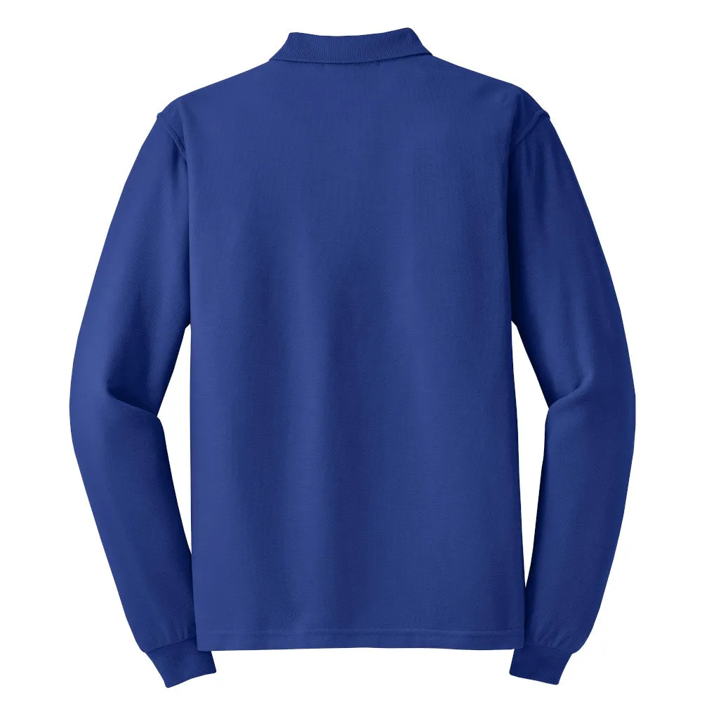 Port Authority® Silk Touch™ Long Sleeve Polo - Royal