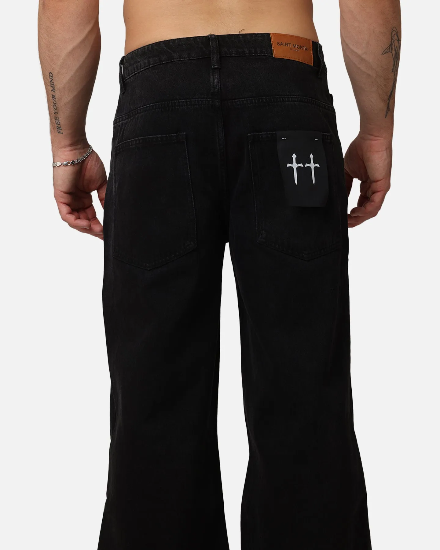 Saint Morta Covert Amplus Jeans Black Shadow