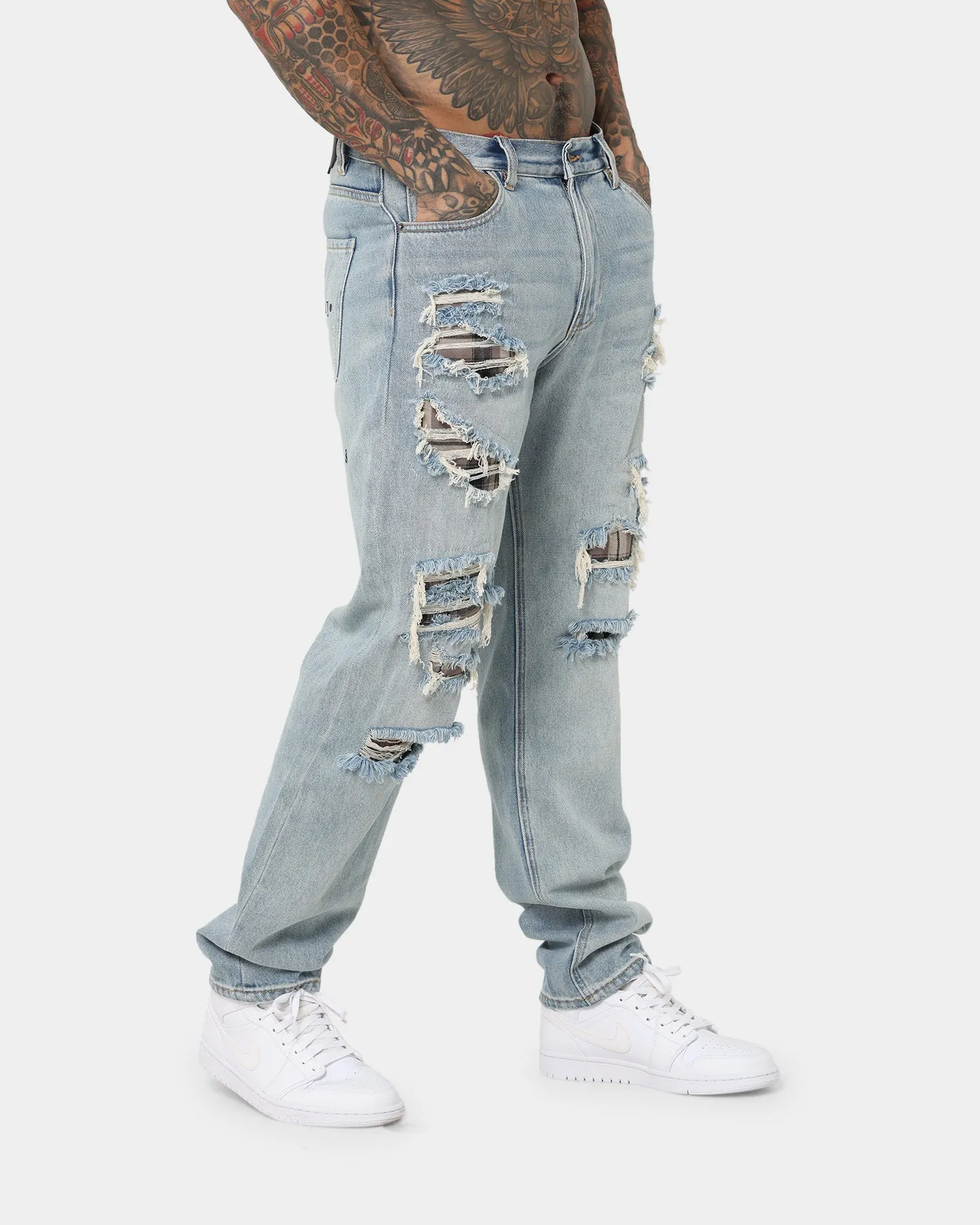 Saint Morta Prima Baggy Distressed Jeans Blue