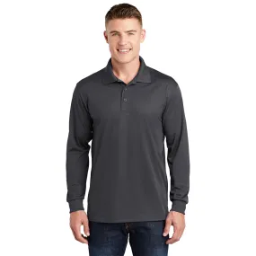 Sport-Tek® Long Sleeve Micropique Sport-Wick® Polo - Iron Grey