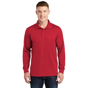 Sport-Tek® Long Sleeve Micropique Sport-Wick® Polo - True Red