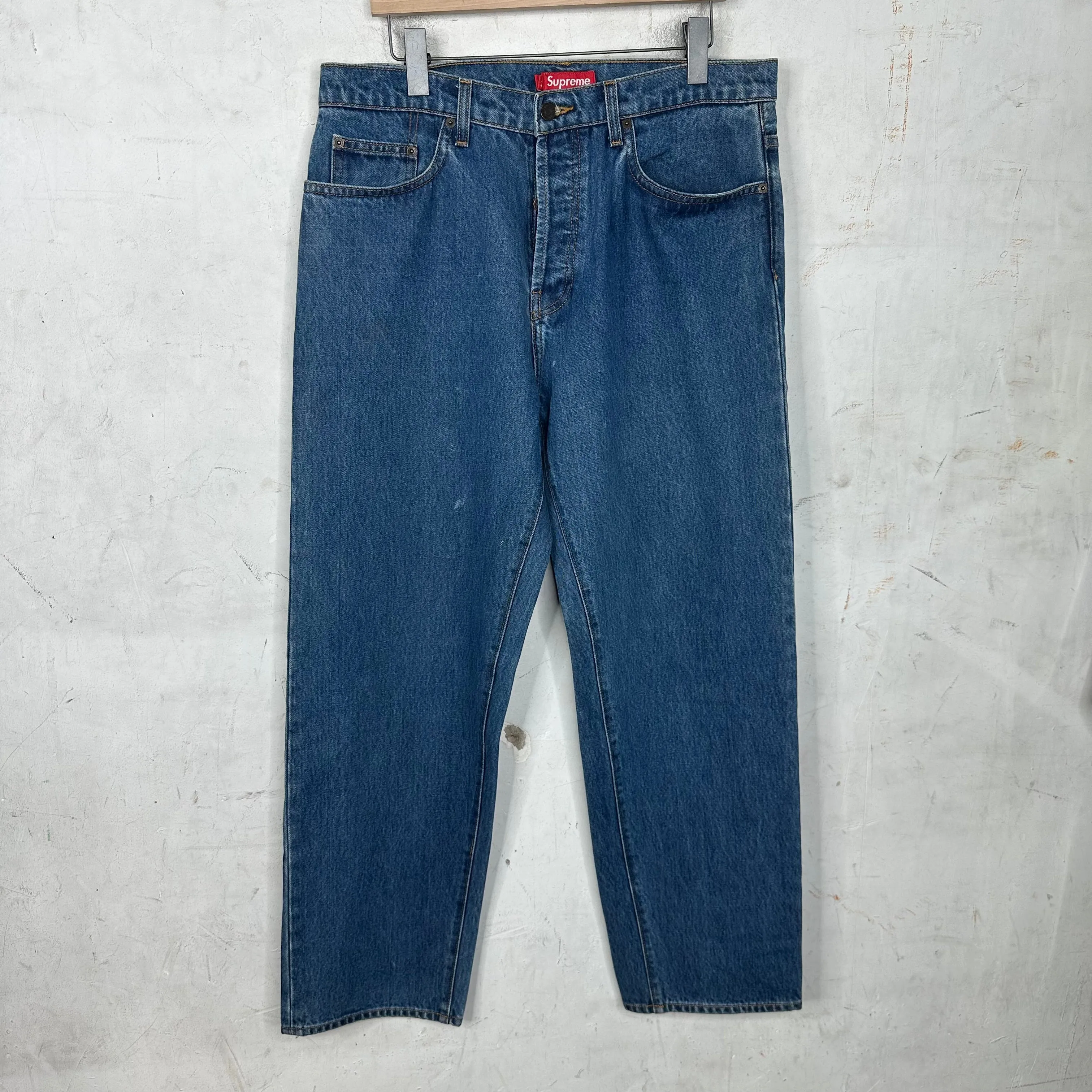 Supreme Baggy Stone Wash Denim Pants